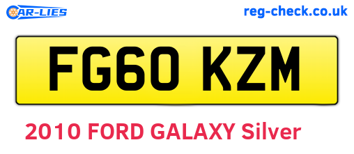 FG60KZM are the vehicle registration plates.