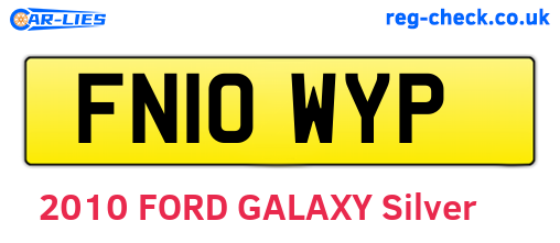 FN10WYP are the vehicle registration plates.