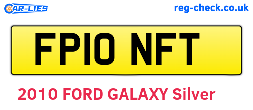 FP10NFT are the vehicle registration plates.