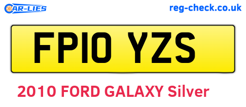 FP10YZS are the vehicle registration plates.