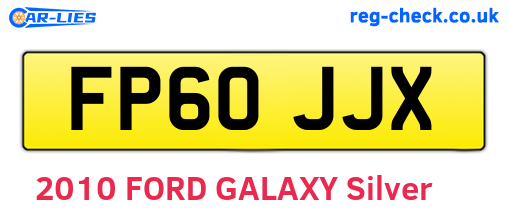 FP60JJX are the vehicle registration plates.