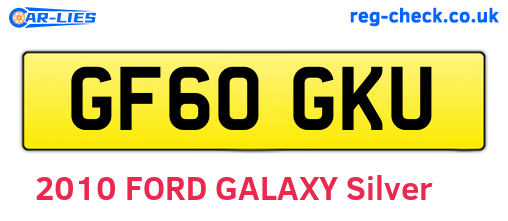 GF60GKU are the vehicle registration plates.