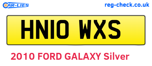 HN10WXS are the vehicle registration plates.