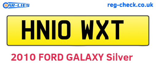 HN10WXT are the vehicle registration plates.