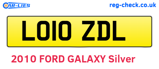 LO10ZDL are the vehicle registration plates.