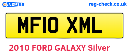 MF10XML are the vehicle registration plates.