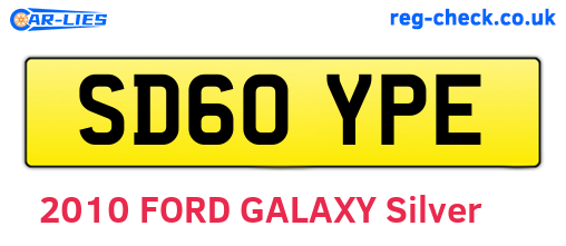 SD60YPE are the vehicle registration plates.