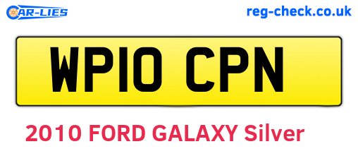 WP10CPN are the vehicle registration plates.