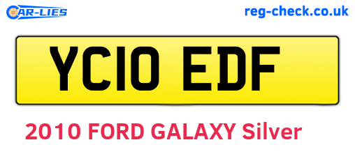 YC10EDF are the vehicle registration plates.