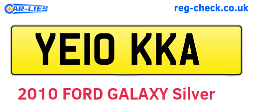 YE10KKA are the vehicle registration plates.