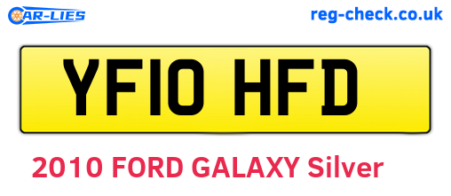 YF10HFD are the vehicle registration plates.