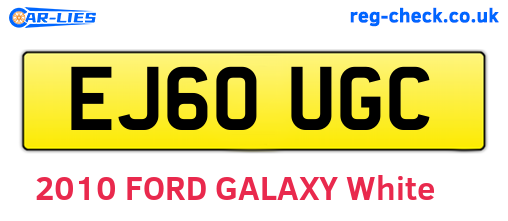EJ60UGC are the vehicle registration plates.