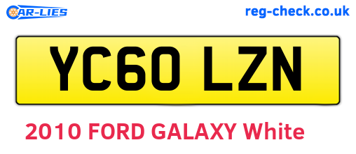 YC60LZN are the vehicle registration plates.