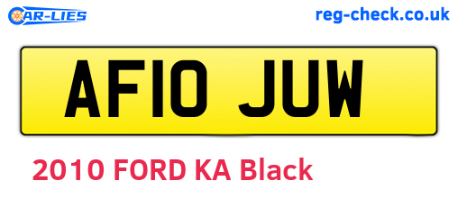 AF10JUW are the vehicle registration plates.