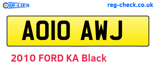 AO10AWJ are the vehicle registration plates.