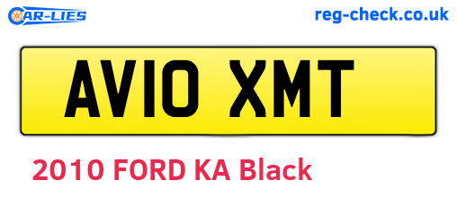 AV10XMT are the vehicle registration plates.