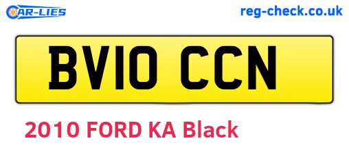 BV10CCN are the vehicle registration plates.