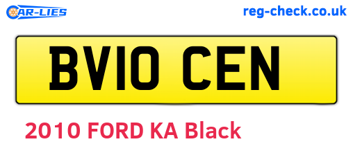 BV10CEN are the vehicle registration plates.