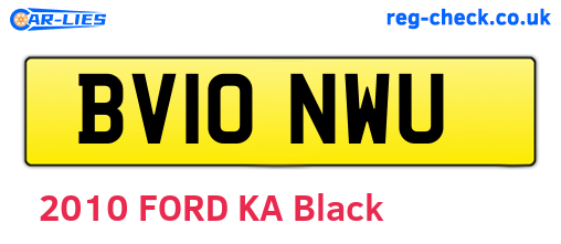 BV10NWU are the vehicle registration plates.