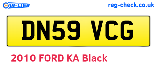 DN59VCG are the vehicle registration plates.