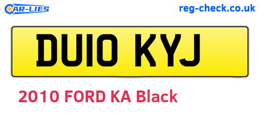 DU10KYJ are the vehicle registration plates.