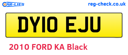 DY10EJU are the vehicle registration plates.