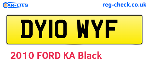 DY10WYF are the vehicle registration plates.