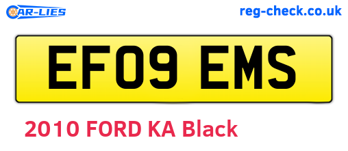 EF09EMS are the vehicle registration plates.