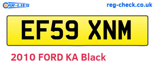EF59XNM are the vehicle registration plates.