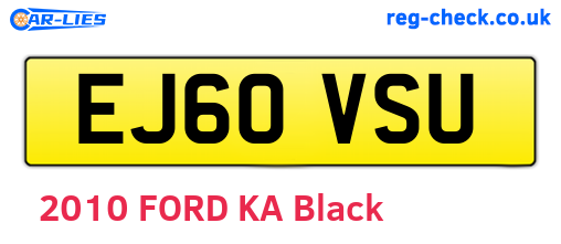 EJ60VSU are the vehicle registration plates.