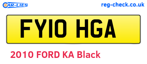 FY10HGA are the vehicle registration plates.