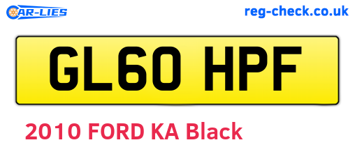 GL60HPF are the vehicle registration plates.