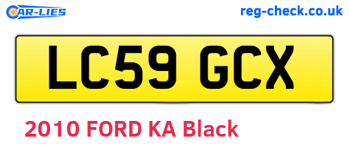 LC59GCX are the vehicle registration plates.