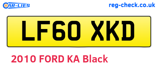 LF60XKD are the vehicle registration plates.