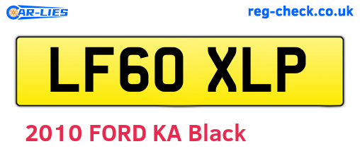 LF60XLP are the vehicle registration plates.