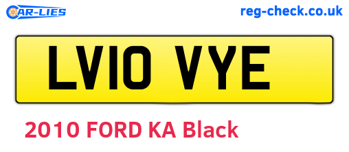 LV10VYE are the vehicle registration plates.