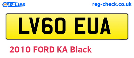 LV60EUA are the vehicle registration plates.