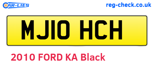 MJ10HCH are the vehicle registration plates.