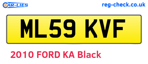 ML59KVF are the vehicle registration plates.