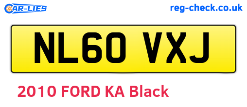NL60VXJ are the vehicle registration plates.
