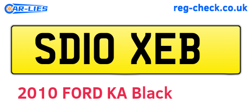 SD10XEB are the vehicle registration plates.