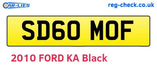 SD60MOF are the vehicle registration plates.