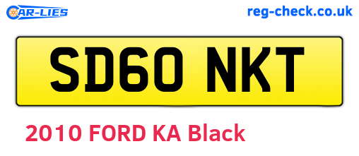 SD60NKT are the vehicle registration plates.