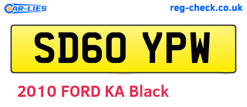 SD60YPW are the vehicle registration plates.