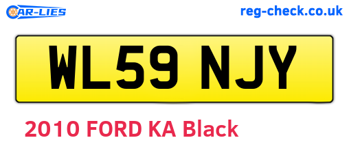 WL59NJY are the vehicle registration plates.