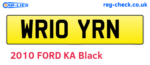 WR10YRN are the vehicle registration plates.