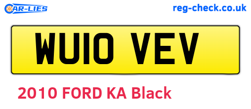 WU10VEV are the vehicle registration plates.