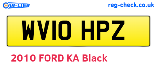 WV10HPZ are the vehicle registration plates.