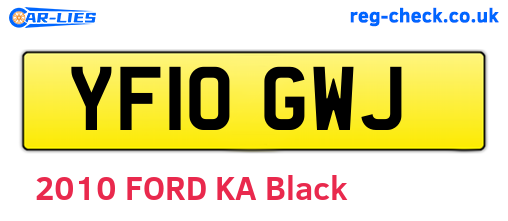 YF10GWJ are the vehicle registration plates.