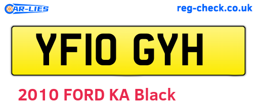 YF10GYH are the vehicle registration plates.